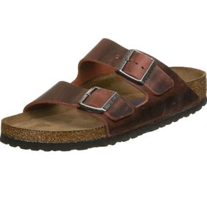 Birkenstocks Oiled Leather Strap Sandals